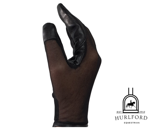 Hurlford Cool Mesh Gloves Adults Black