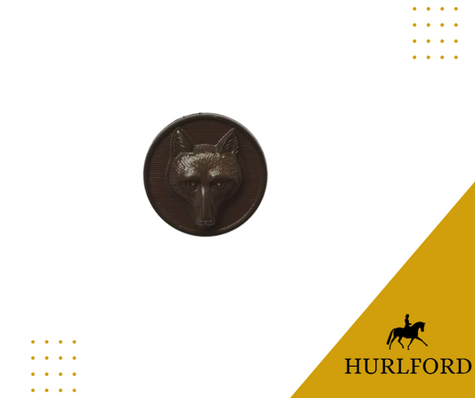 Single Brown Foxhead Buttons
